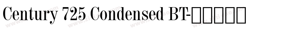 Century 725 Condensed BT字体转换